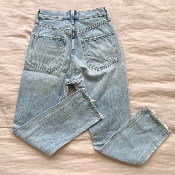 AGOLDE RILEY HIGH FISE CROP JEANS in SHATTERED size 23 - Picture 3 of 3